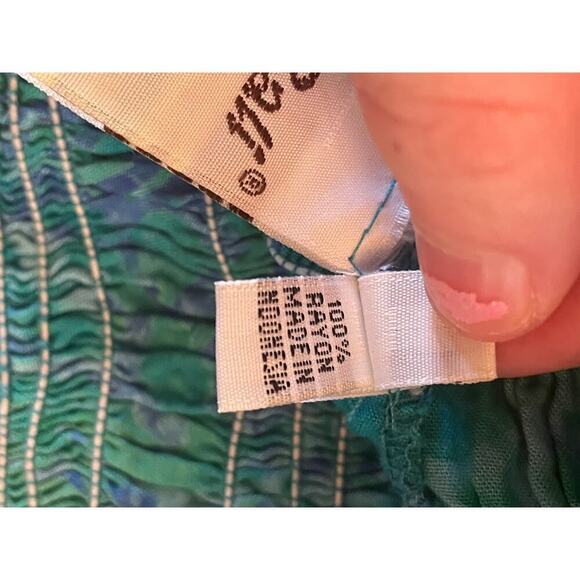 Batik Bali Women's Cover up Beach Dress. Blue/Teal. Beads strap. one size - Picture 4 of 6